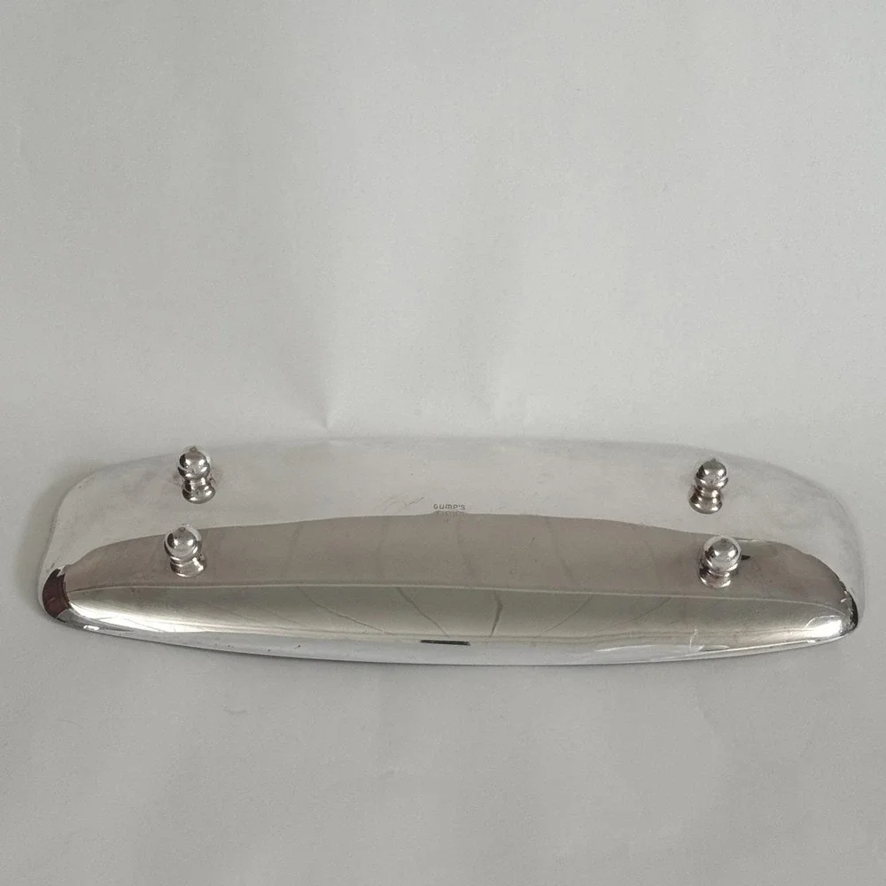 Vintage Gump's EPC Silver Plate Footed Tray‎ 13